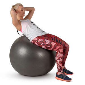 woman working out on a fitness ball