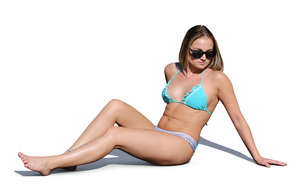woman in a bikini sunbathing