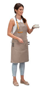 waitress serving coffee