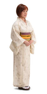 japanese woman in a kimono standing