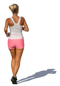 woman jogging on a summer day