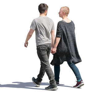 couple walking hand in hand