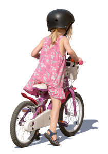 little girl riding a bike