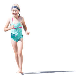 girl running on a beach