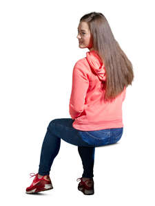 teenage girl sitting