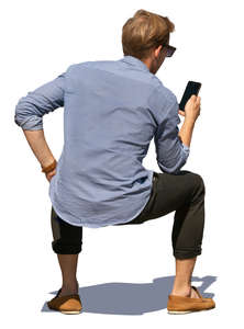 man sitting seen from behind