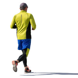 man in a sports outfit running