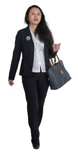 asian businesswoman walking