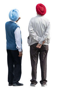 two sikh men standing
