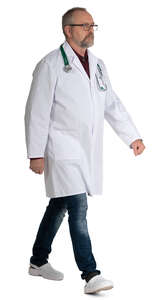 male doctor walking