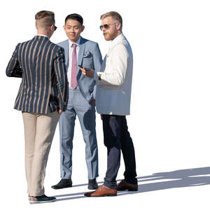 three fancy men talking