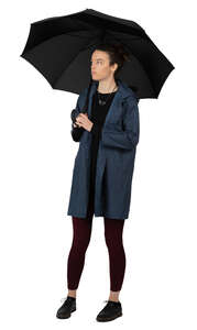 woman with un umbrella standing