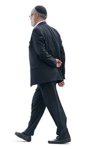 elderly jewish man walking