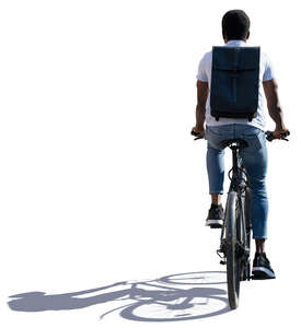 black man biking