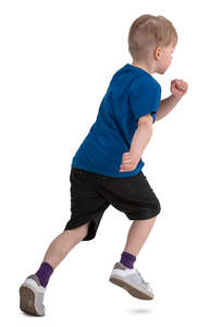 little boy running