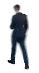 motion blur image of a man walking