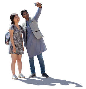 two young people taking a selfie