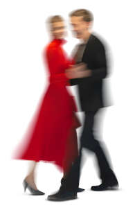 motion blur image of a couple dancing