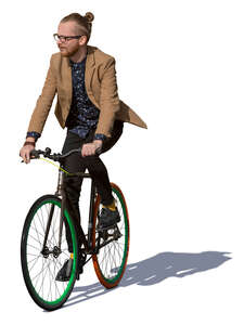 man riding a bike