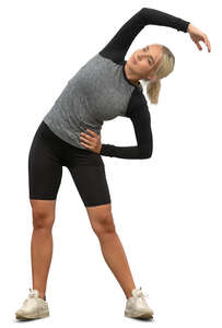 woman doing stretching exercises
