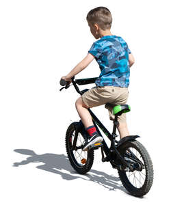 cut out boy riding a bike