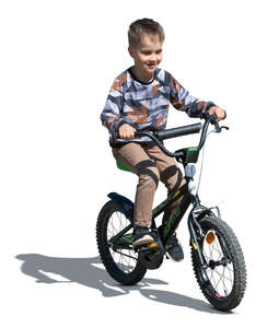 cut out boy riding a bike