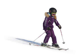 cut out little girl alpine skiing