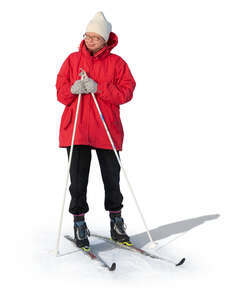 cut out woman skiing