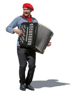 man playing accordion