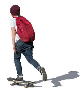 boy riding a skateboard