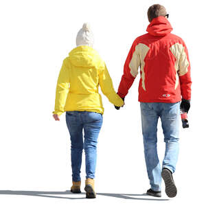 couple walking and holding hands