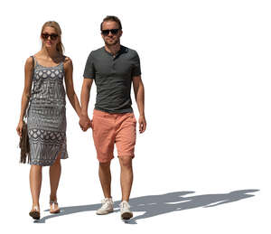 cut out couple walking hand in hand