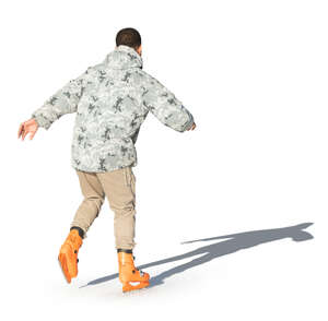 cut out man skating