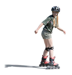 cut out little girl roller skating