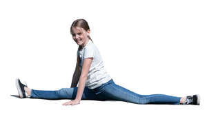 cut out girl doing a split