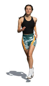 cut out woman running