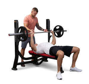 cut out man lifting weights in a gym