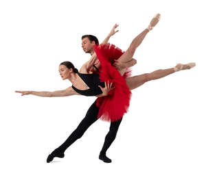 cut out ballet dancers performing