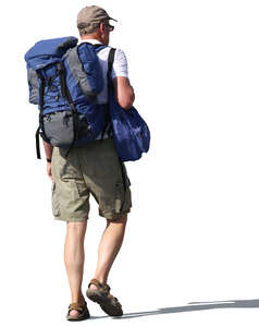 man with a backpack walking