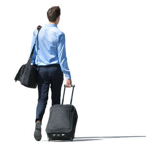 businessman with a suitcase walking