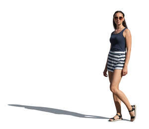 cut out woman in a summer outfit standing