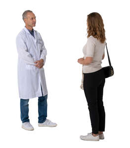 cut out doctor talking to a patient