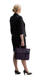 cut out businesswoman standing