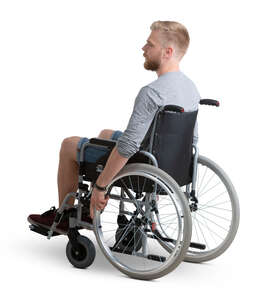 cut out man sitting in a wheelchair