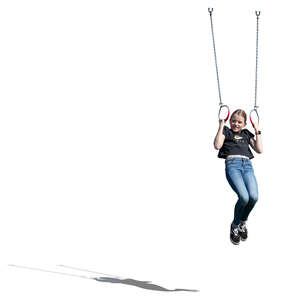 cut out girl playing on the playground