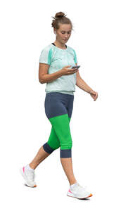 cut out young woman going to work out