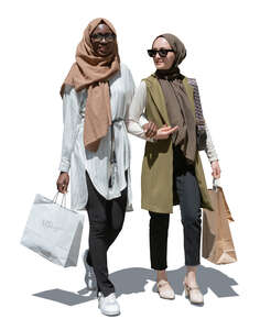 two cut out muslim women shopping