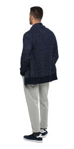 cut out man standing hands in his pockets