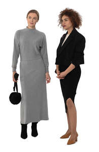 two cut out women standing
