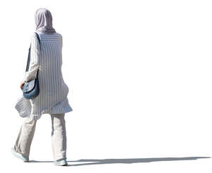 muslim woman walking